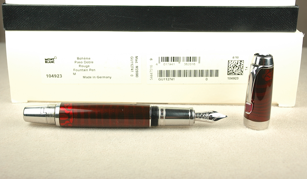 Pre-Owned Pens: 5758: Mont Blanc: Boheme Paso Doble Rouge